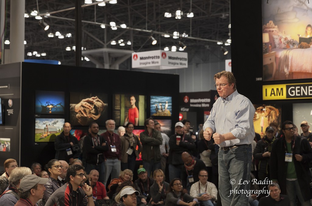 NEW YORK, NY - November 1, 2014: Joe McNally gives talk in Nikon