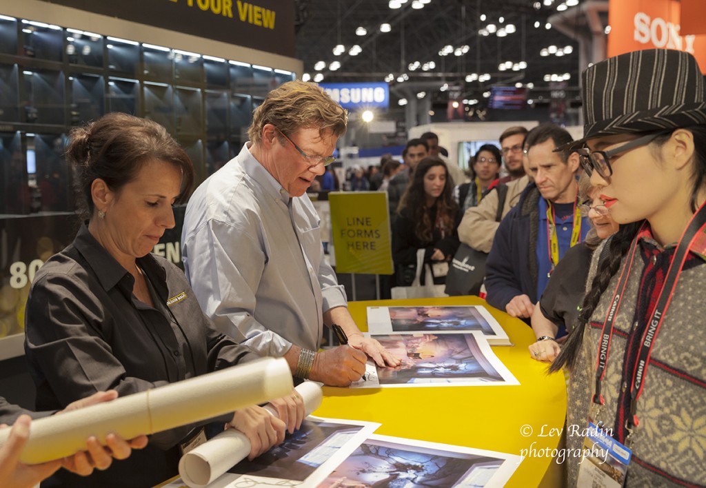 NEW YORK, NY - November 1, 2014: Joe McNally signs autographs on