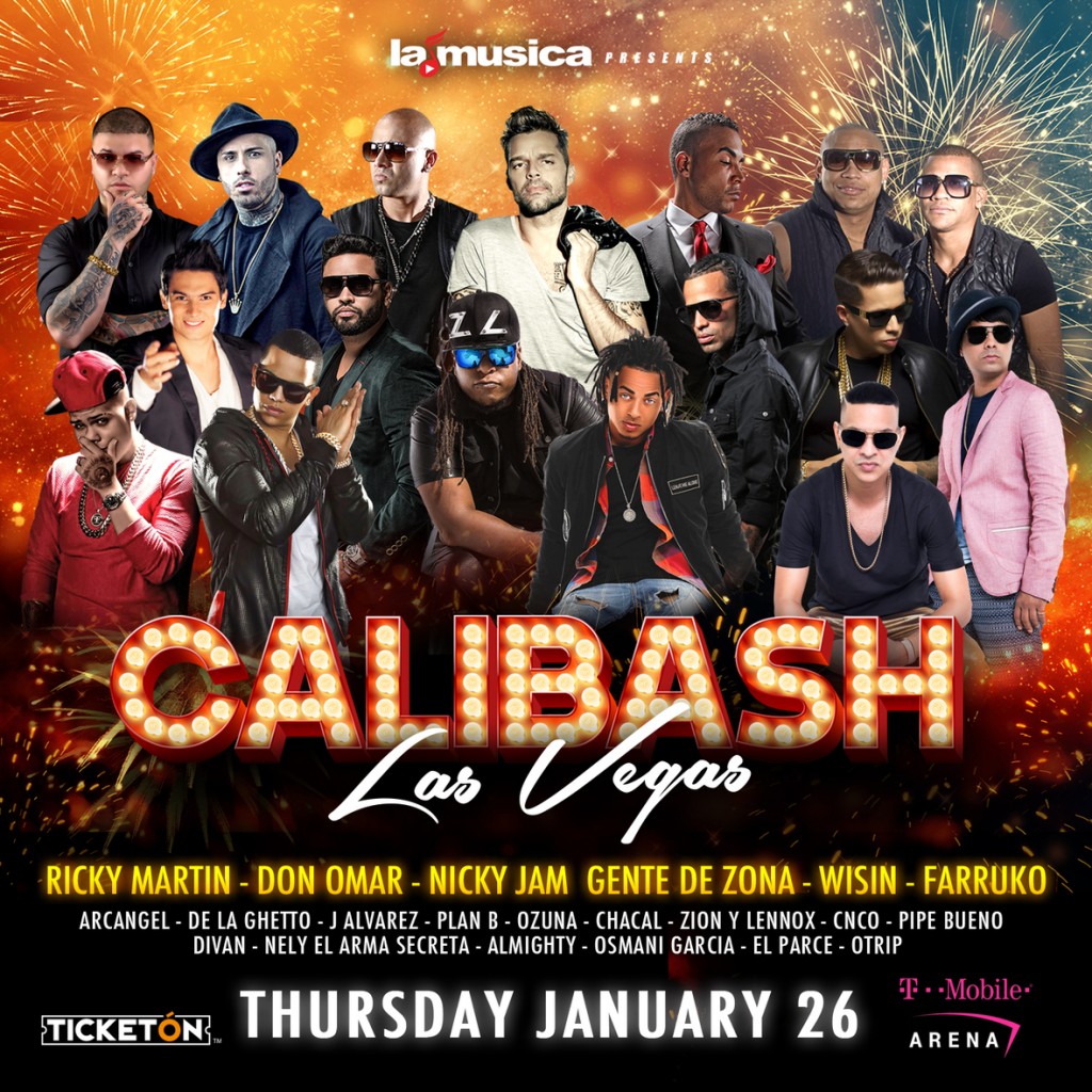Calibash el Concierto Latino más grande en la historia de las Vegas 